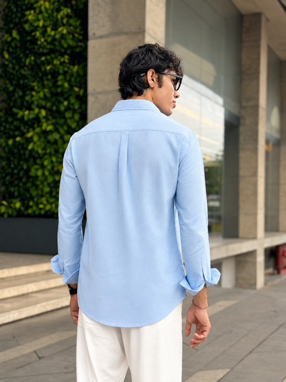 Oxford Sky Blue Full Sleeve Shirt.