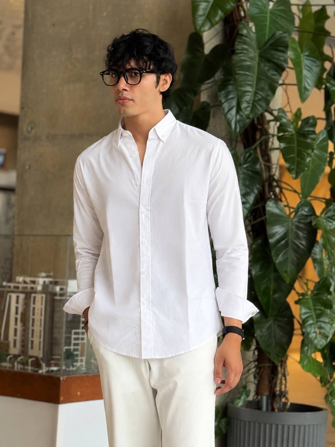 Oxford White Full Sleeve Shirt.