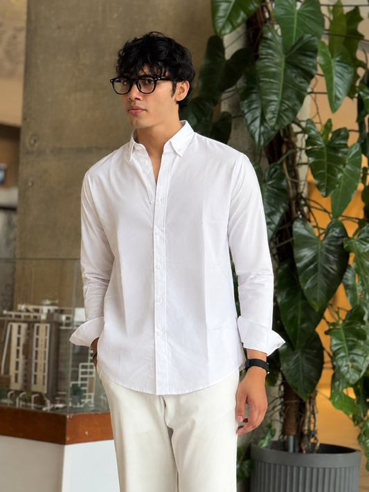 Oxford White Full Sleeve Shirt.