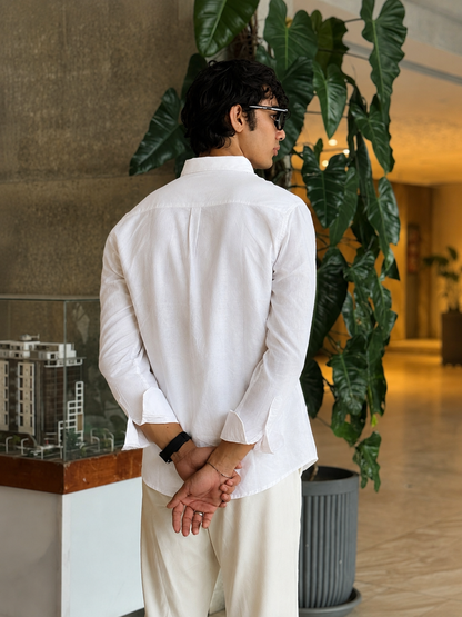 Oxford White Full Sleeve Shirt.