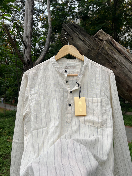 Uni Liur Ash Grey Stripe Henley Katua