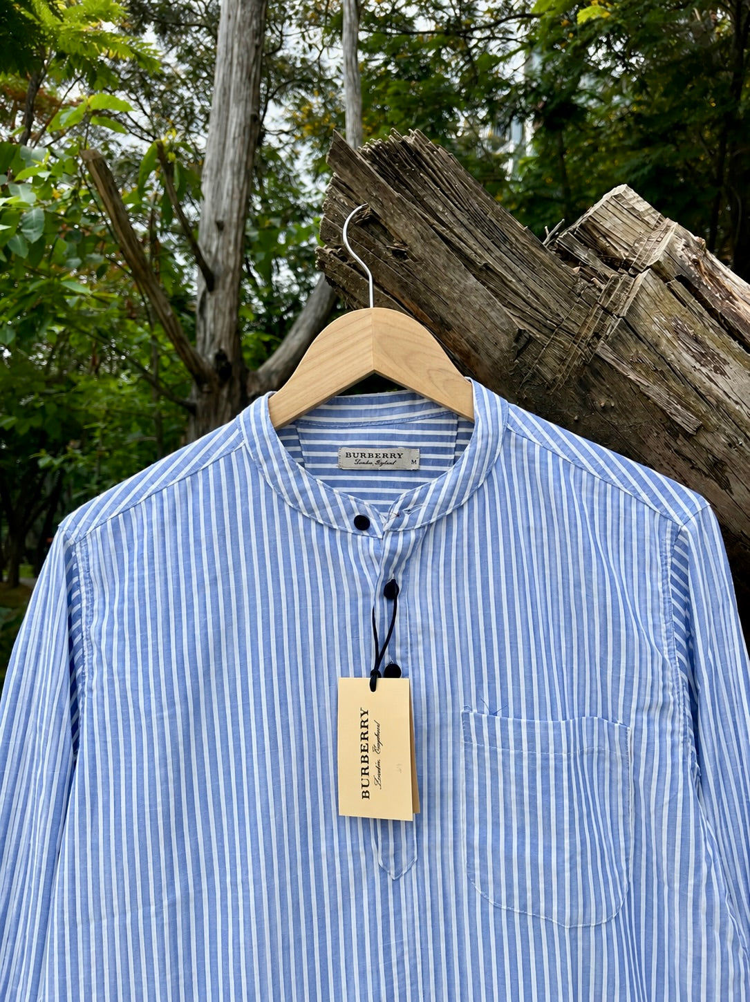 Uni Liur Ocean Blue Stripe Henley Katua