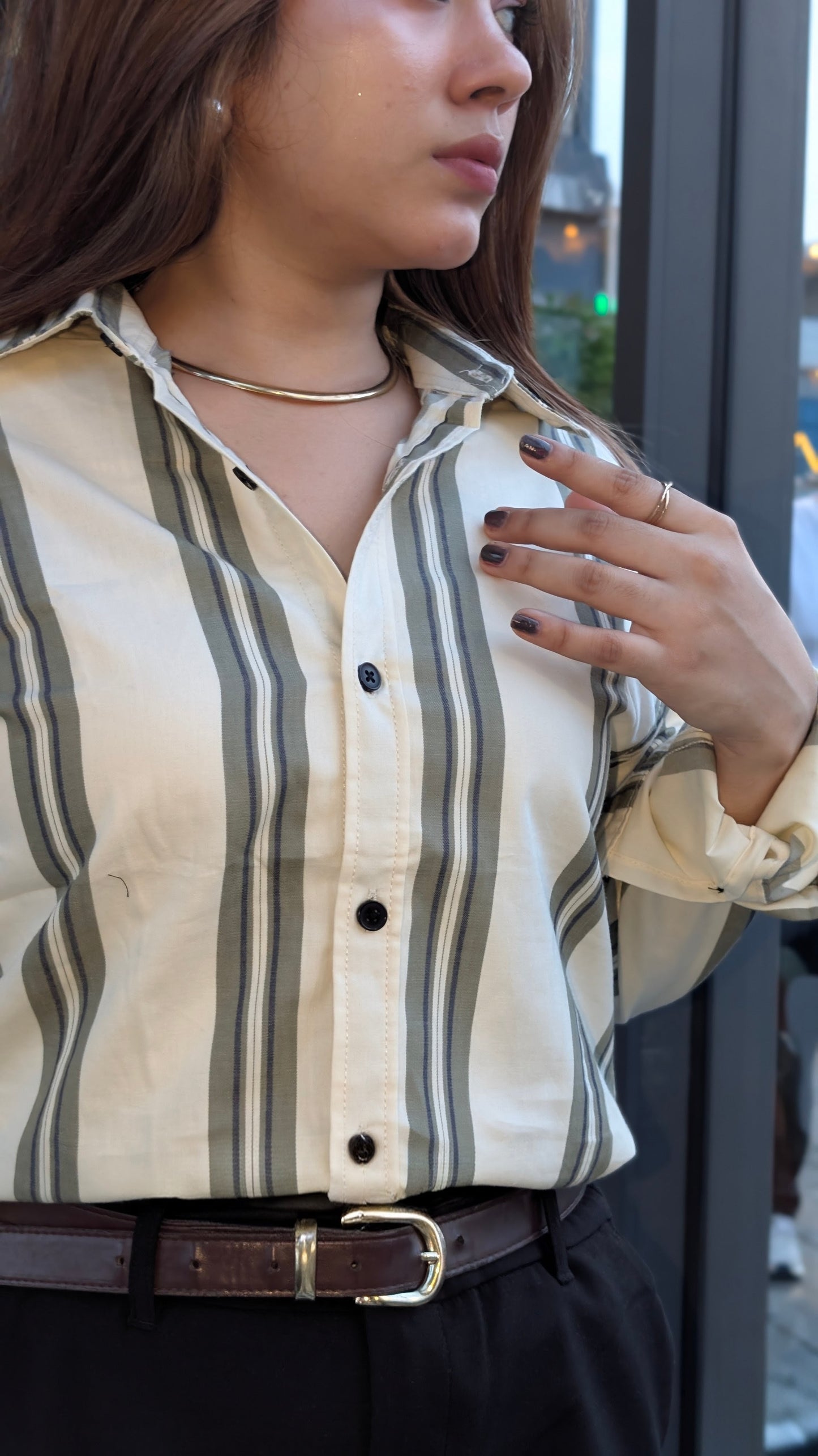 Uni Liur Signature Urban Drift Stripe Shirt.